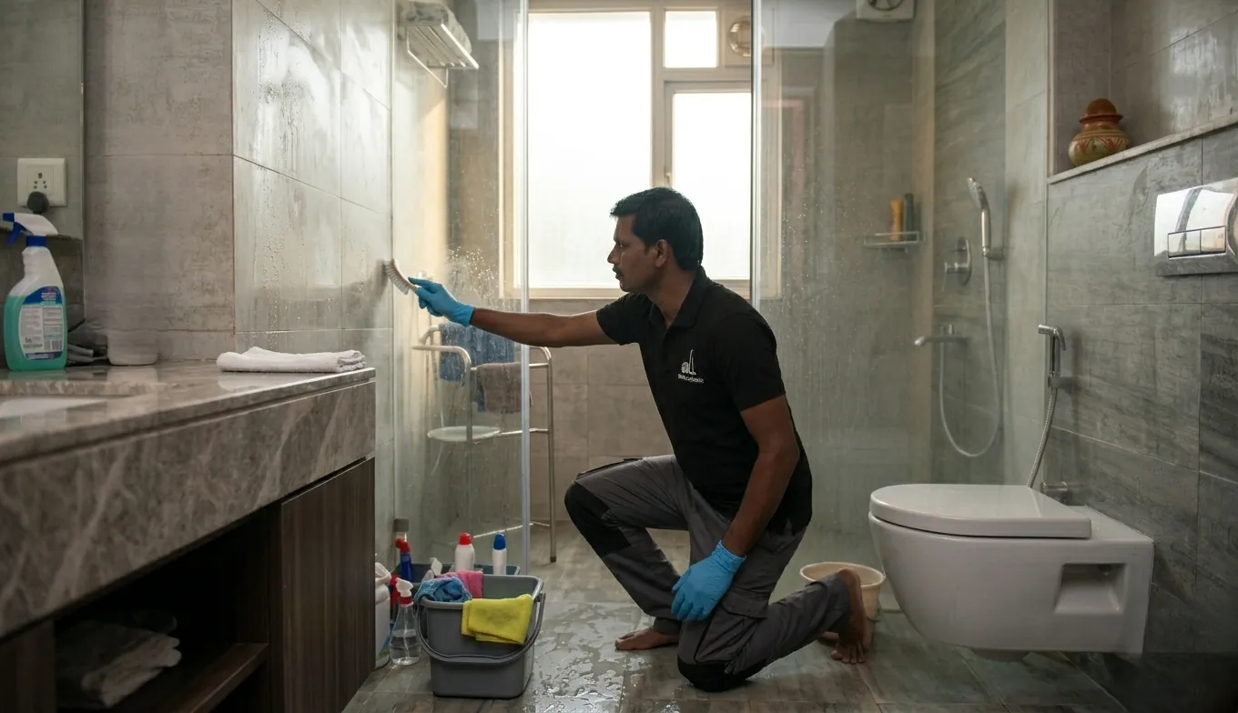 Bathroom deep cleaning in Miyapur Bathroom deep cleaning in Miyapur
